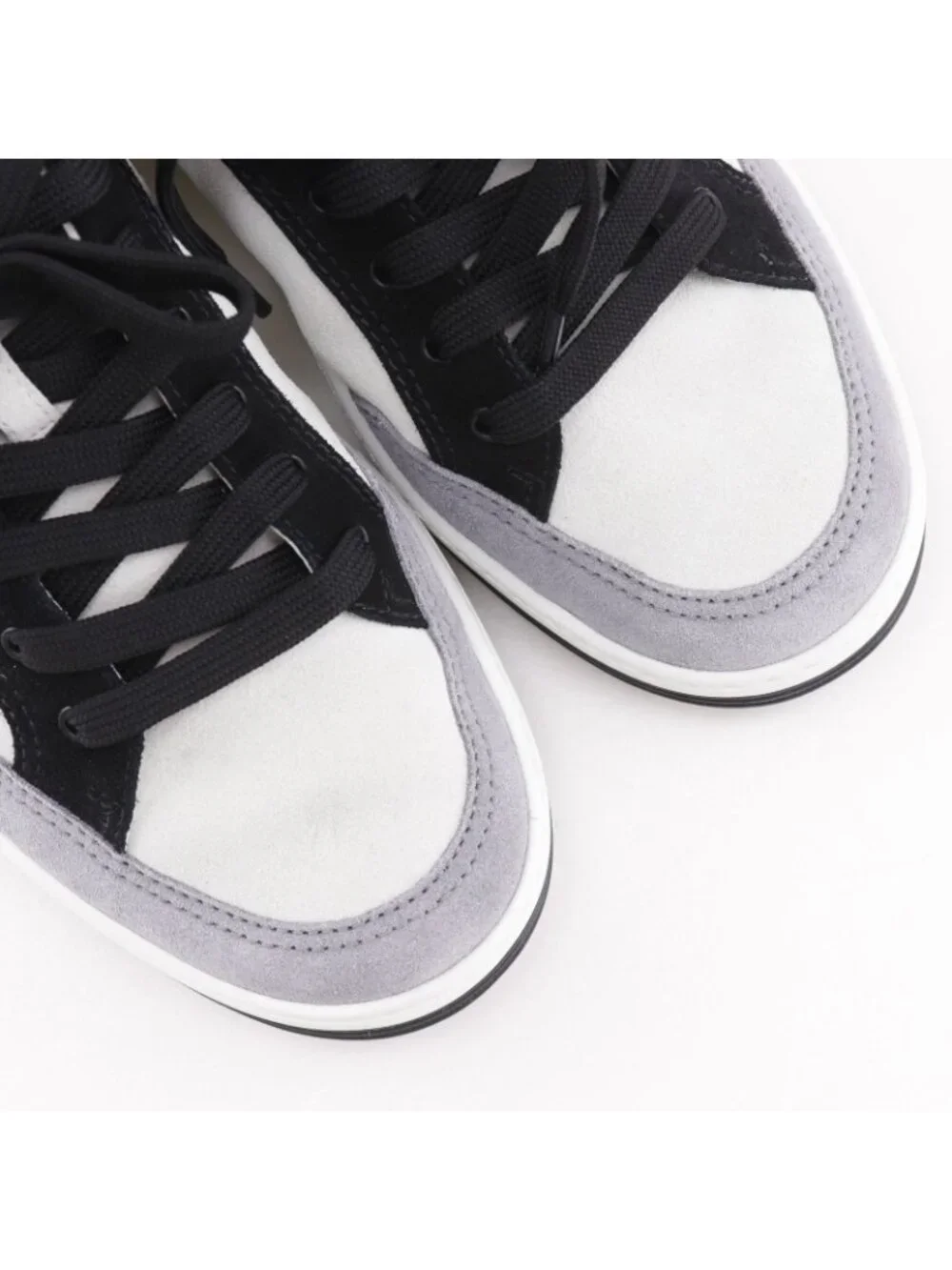 Chanel Logo Suede Gray Sneakers